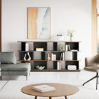 LIKEMET 47" Geometric Bookshelf