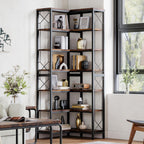 LIKEMET 79" Corner Bookcase