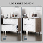 LIKEMET 2 Drawer File Cabinet with Lock