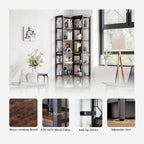 LIKEMET 79" Corner Bookcase
