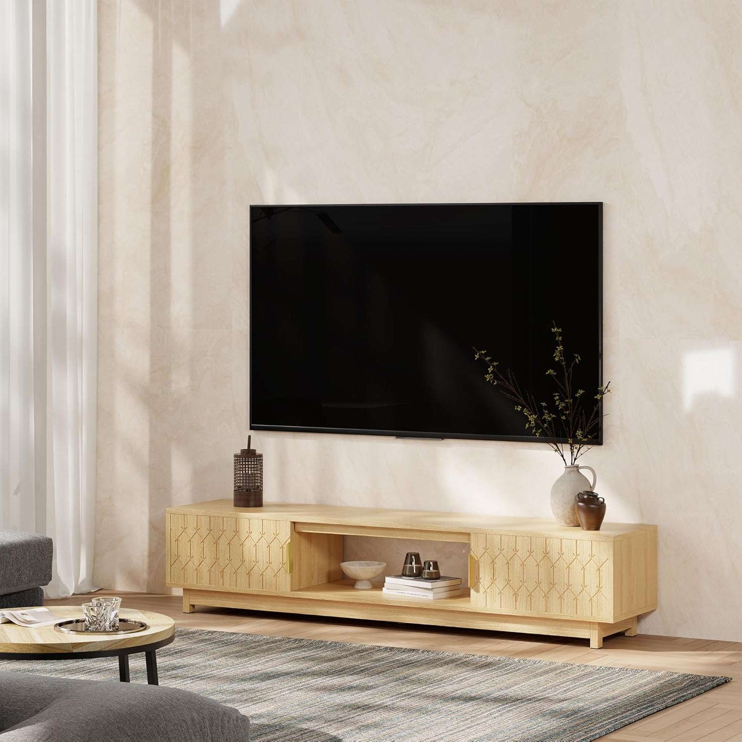 LIKEMET 70.8“ Modern Grain TV Stand