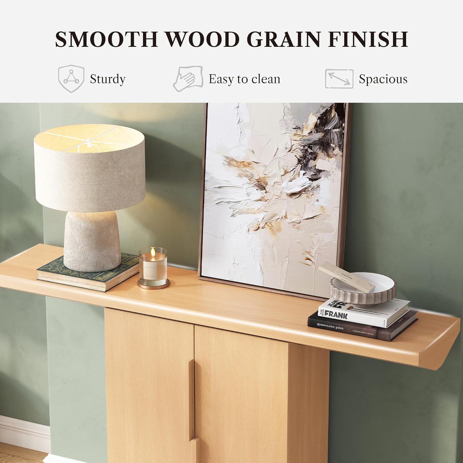 LIKEMET 55" Tree Trunk Type Console Table