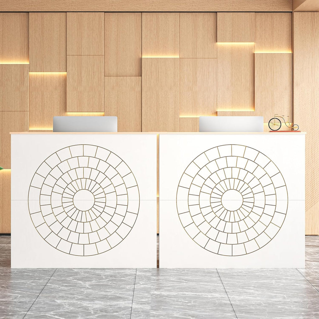 LIKEMET 47” Reception Desk with Counter