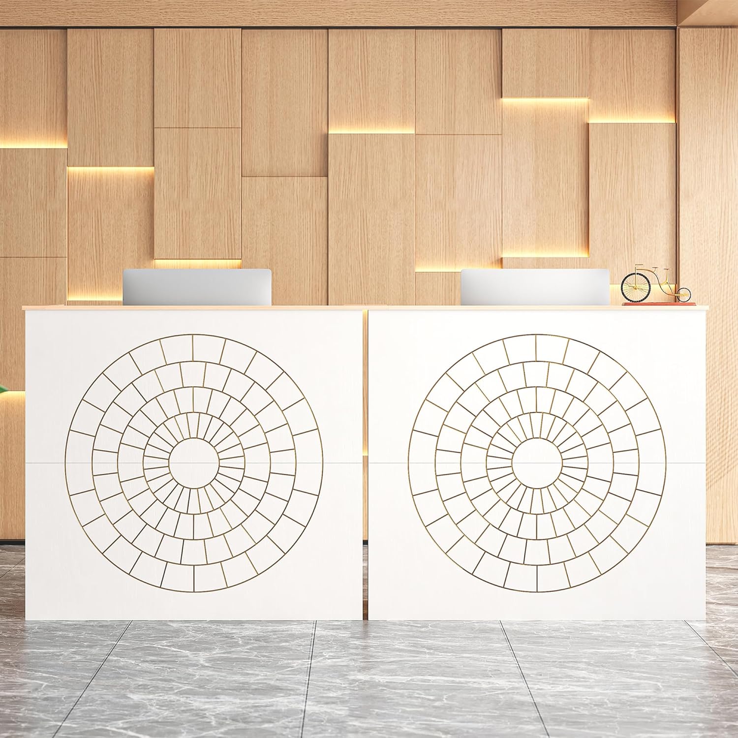 LIKEMET 47” Reception Desk with Counter