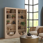 LIKEMET Rotatable Arched Bookcase（71”）