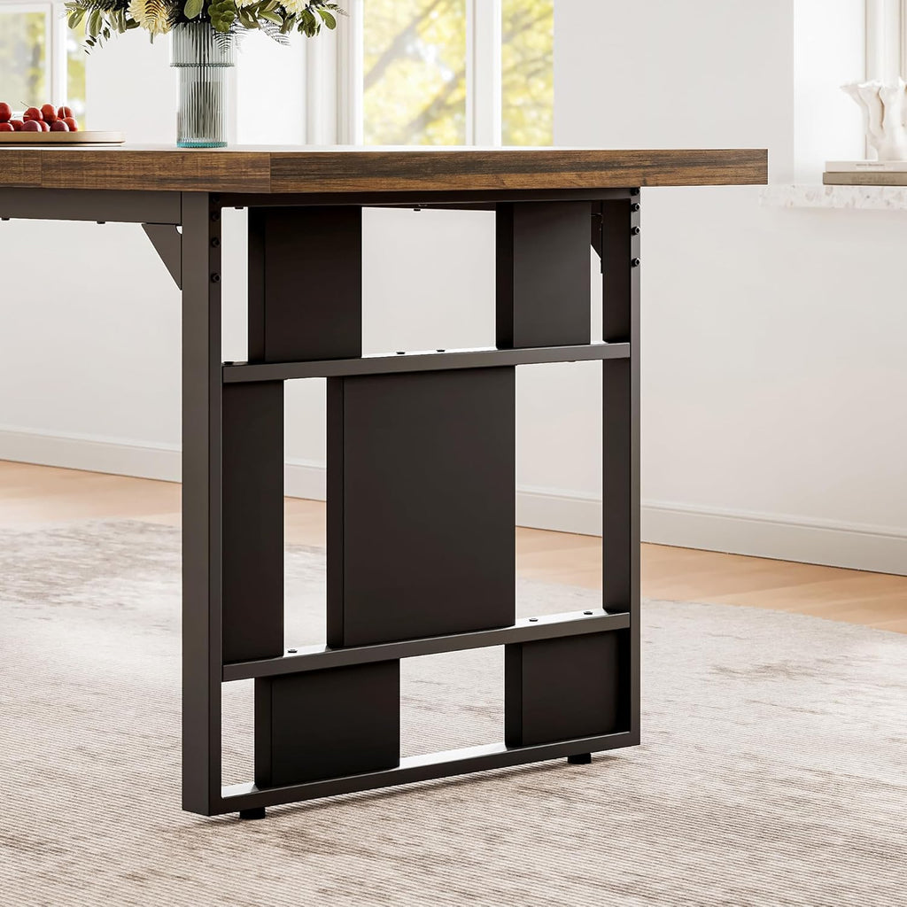 LIKEMET 71" Retro Simple Square Dining Table