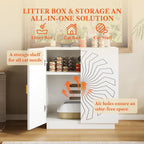 LIKEMET Sunflower Storage Hidden Cat Litter Box
