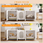 LIKEMET Hidden Double Cat Litter Box