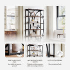 LIKEMET 39.3" Metal Industrial Bookcase