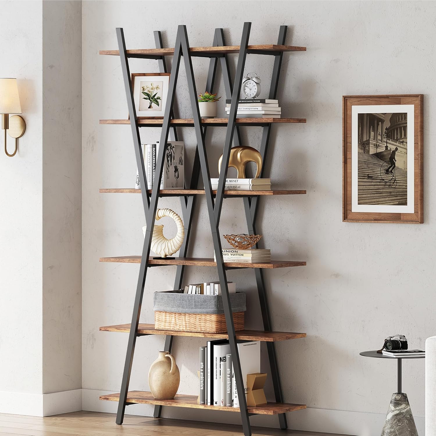 LIKEMET 74" Open High Bookshelf