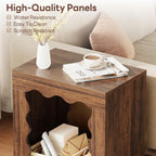LIKEMET Wavy Farmhouse End Table（24”）