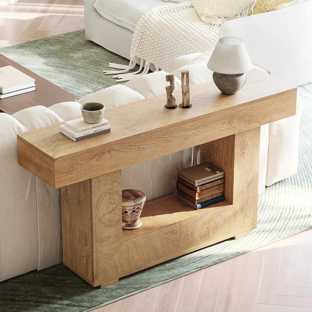 LIKEMET 55" Wooden Rustic Entryway Table
