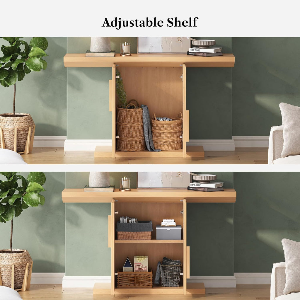 LIKEMET 55" Tree Trunk Type Console Table