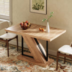 LIKEMET 47" Modern Wooden Small Rectangle Dining Table