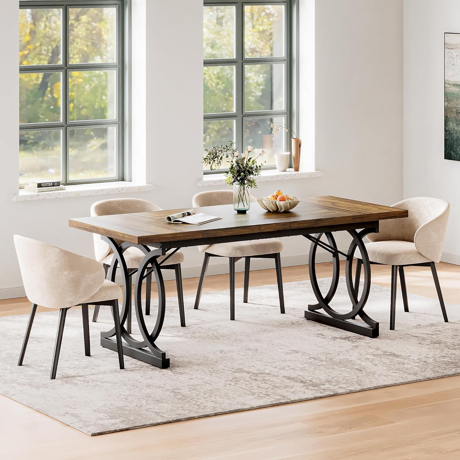 LIKEMET 70.8" Wooden Dining Table