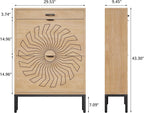 LIKEMET Carved Sunflower Shoe Rack