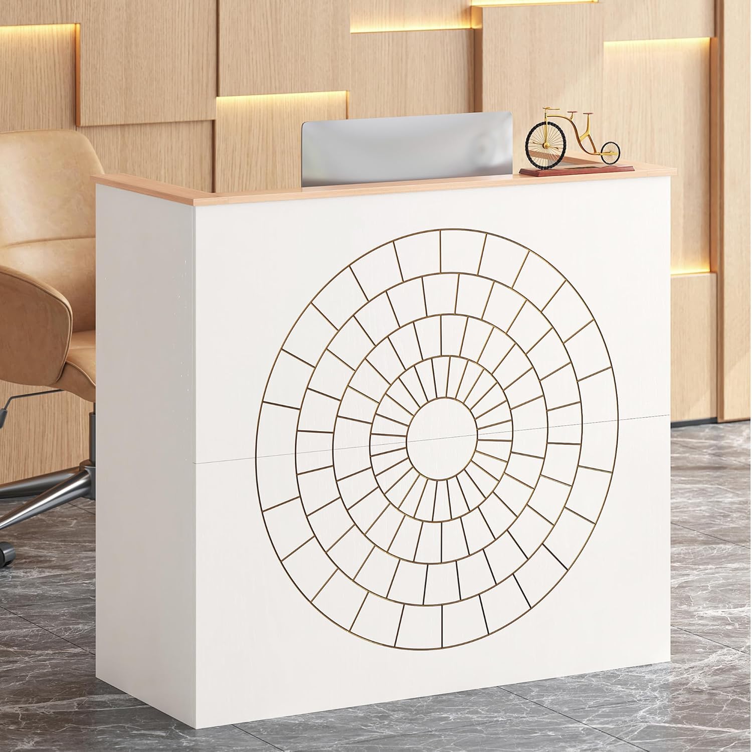LIKEMET 47” Reception Desk with Counter