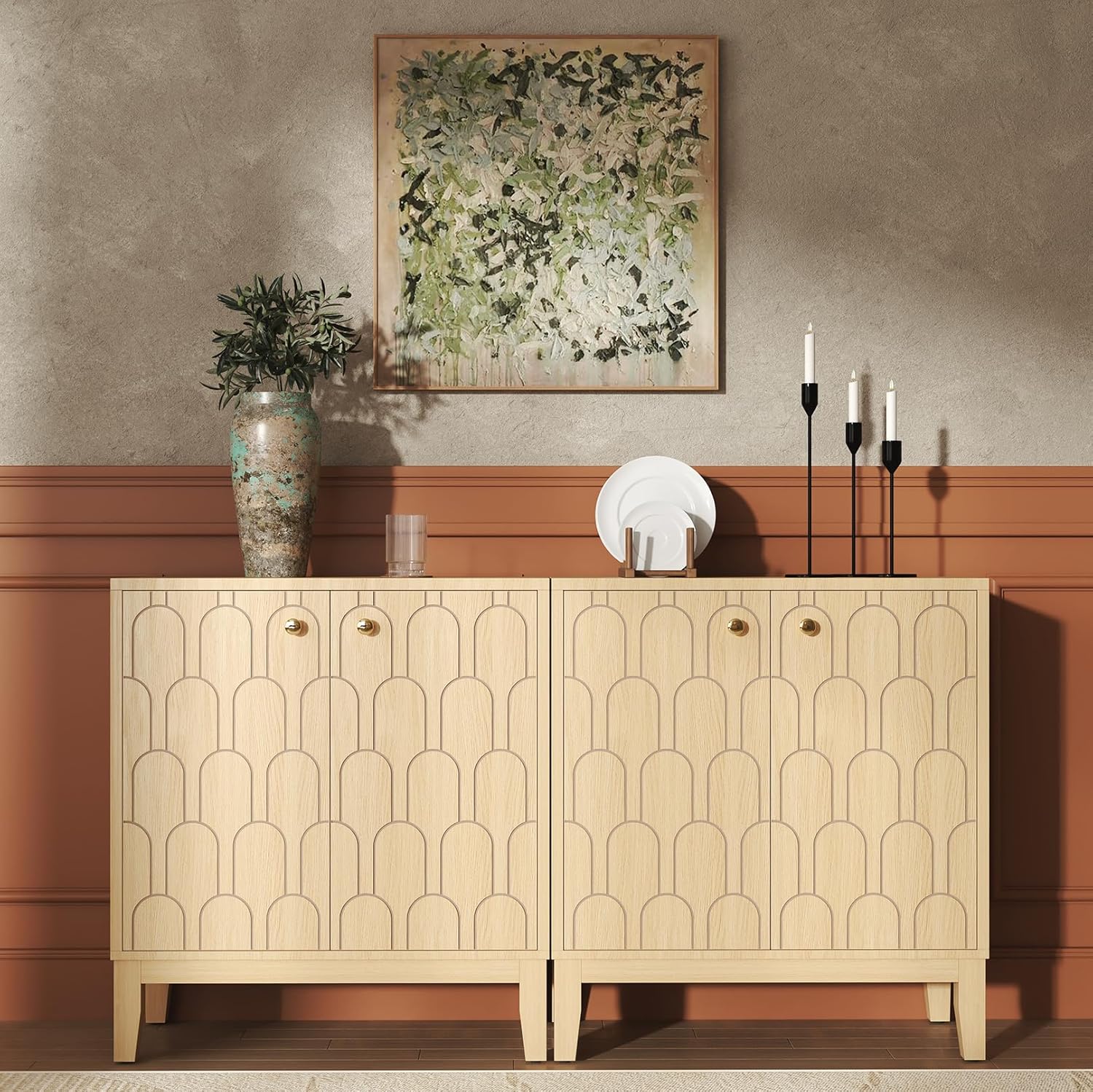 LIKEMET Fish Scale Farmhouse Locker
