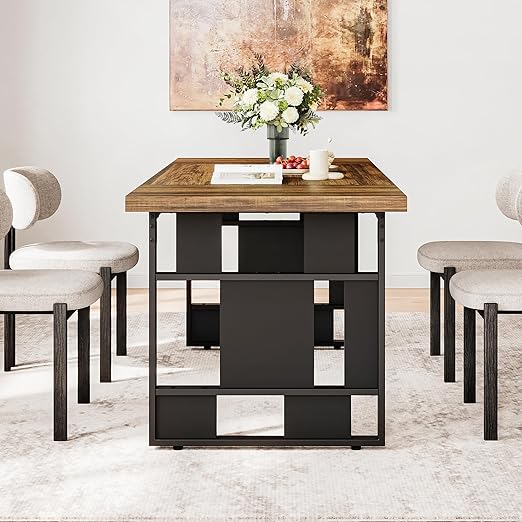 LIKEMET 71" Retro Simple Square Dining Table