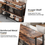 LIKEMET 74" Three-Tier Entryway Table