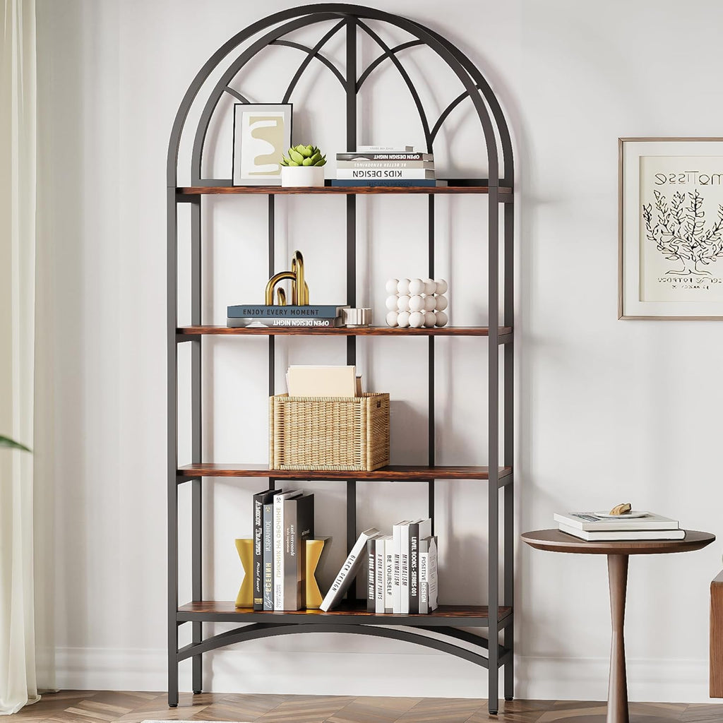 LIKEMET 70.8" High Arched Bookcase