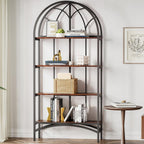 LIKEMET 70.8" High Arched Bookcase