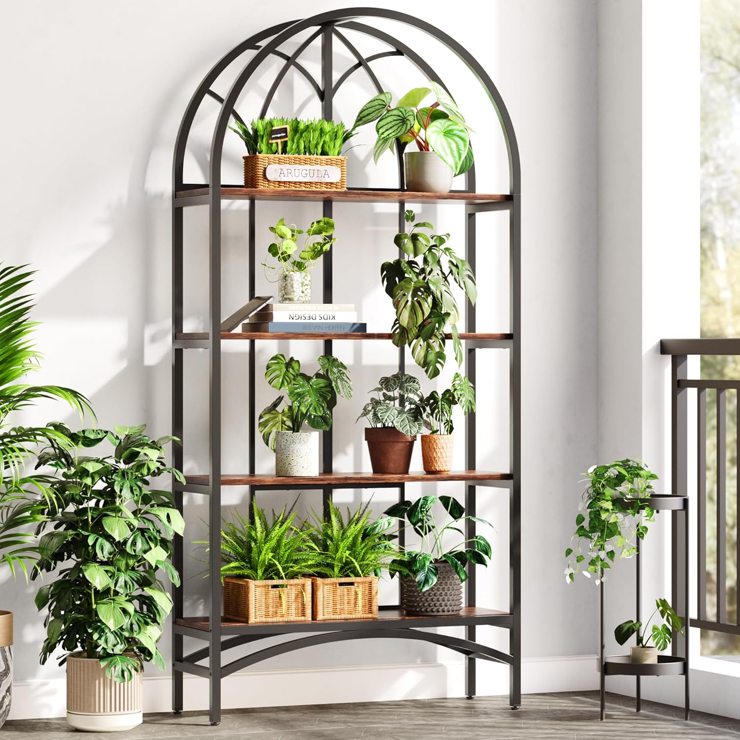 LIKEMET 70.8" High Arched Bookcase