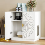 LIKEMET Sunflower Storage Hidden Cat Litter Box