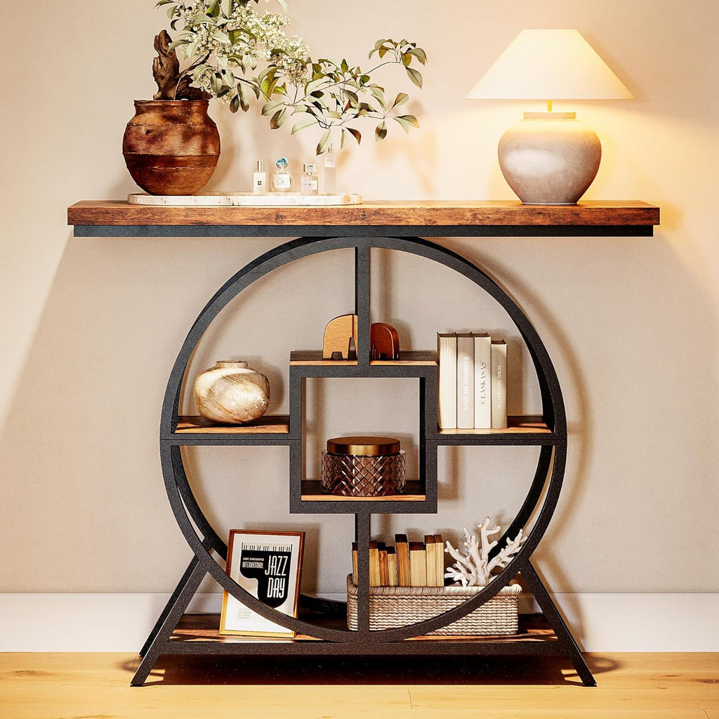 LIKEMET 41.3" Round Base Console Table