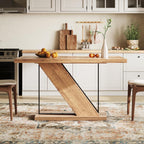 LIKEMET 47" Modern Wooden Small Rectangle Dining Table