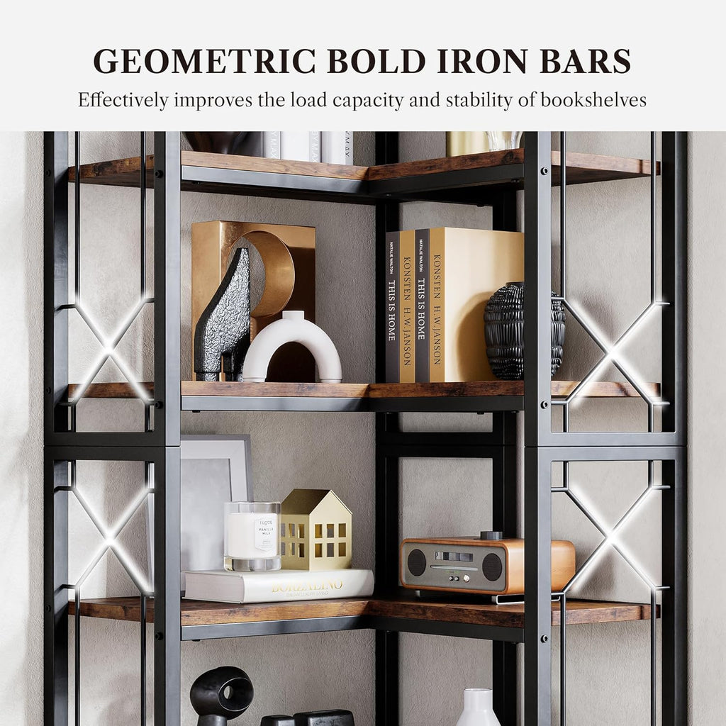 LIKEMET 79" Corner Bookcase
