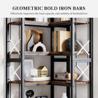 LIKEMET 79" Corner Bookcase