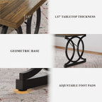 LIKEMET 70.8" Wooden Dining Table