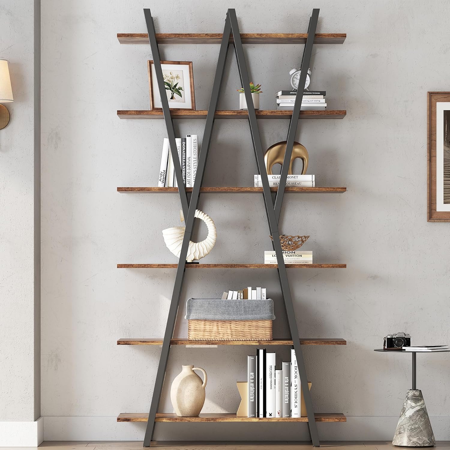 LIKEMET 74" Open High Bookshelf