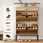 LIKEMET Carved Sunflower Shoe Rack