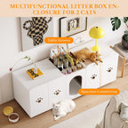 LIKEMET Hidden Double Cat Litter Box