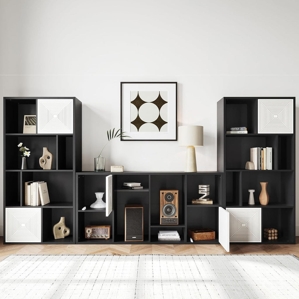 LIKEMET Wooden 8-Compartment Storage Organizer
