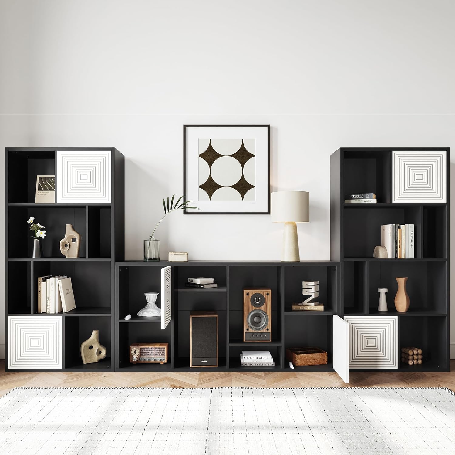 LIKEMET Wooden 8-Compartment Storage Organizer