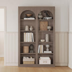 LIKEMET 70.8" Wooden High Arched Bookcase