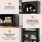 LIKEMET Rotatable Arched Bookcase（71”）