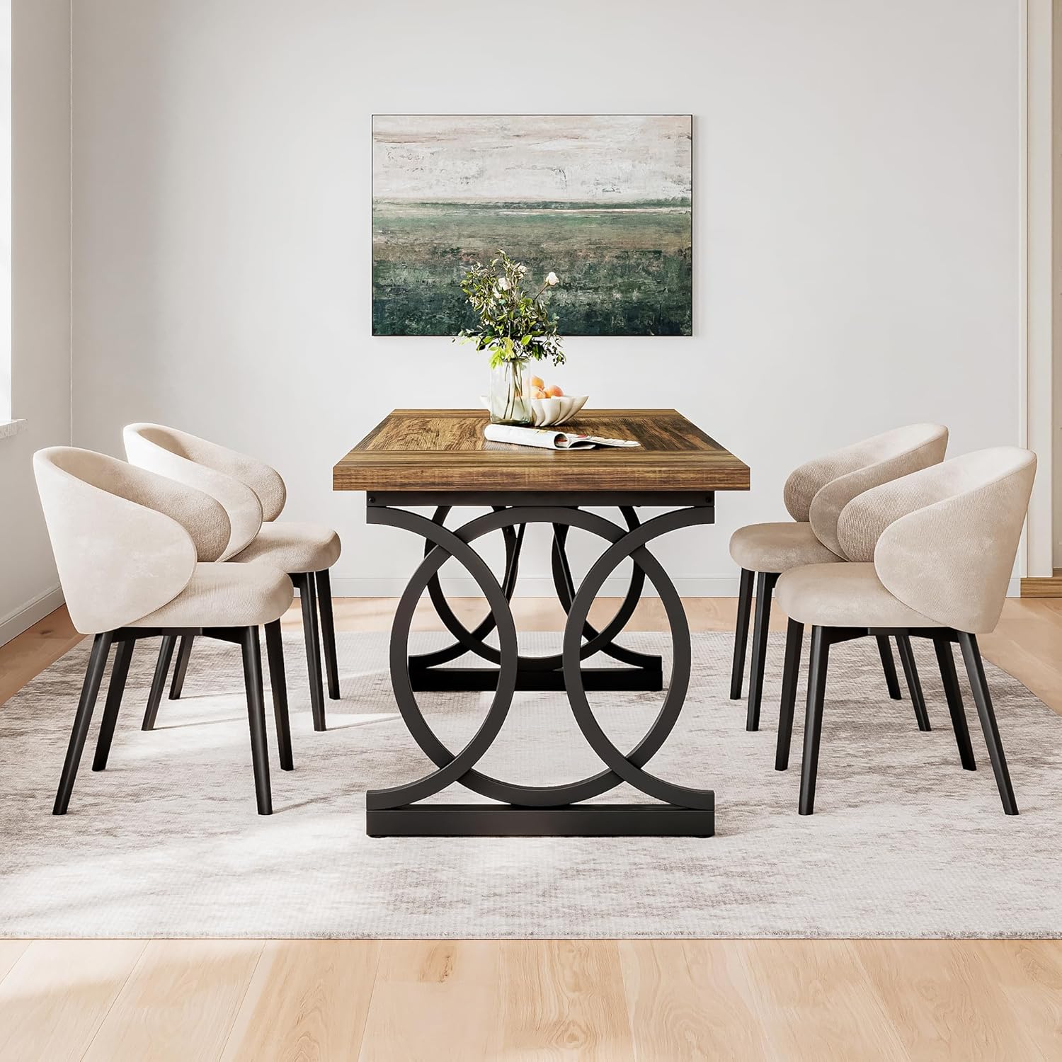 LIKEMET 70.8" Wooden Dining Table