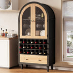 LIKEMET 63" Arched Bar Cabinet with Doors