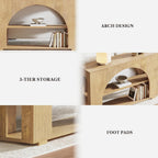 LIKEMET 55" Farmhouse Triplex Console Table