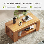 LIKEMET 47.24“ Wood Coffee Table