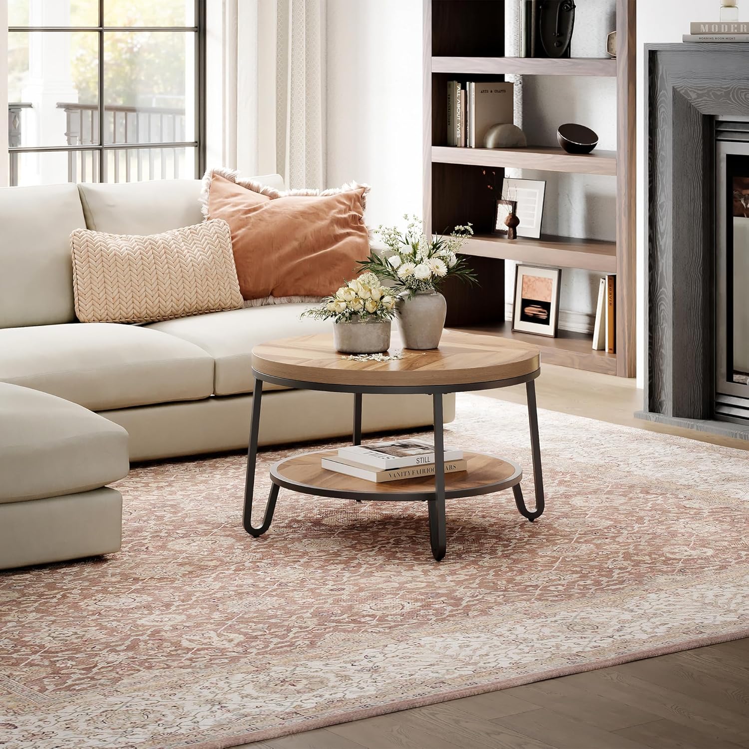 LIKEMET 32" Round Coffee Table