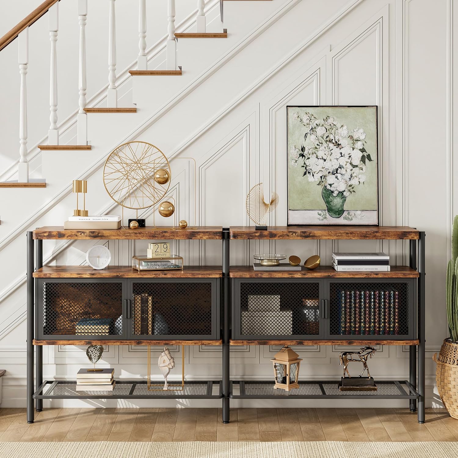LIKEMET 74" Three-Tier Entryway Table