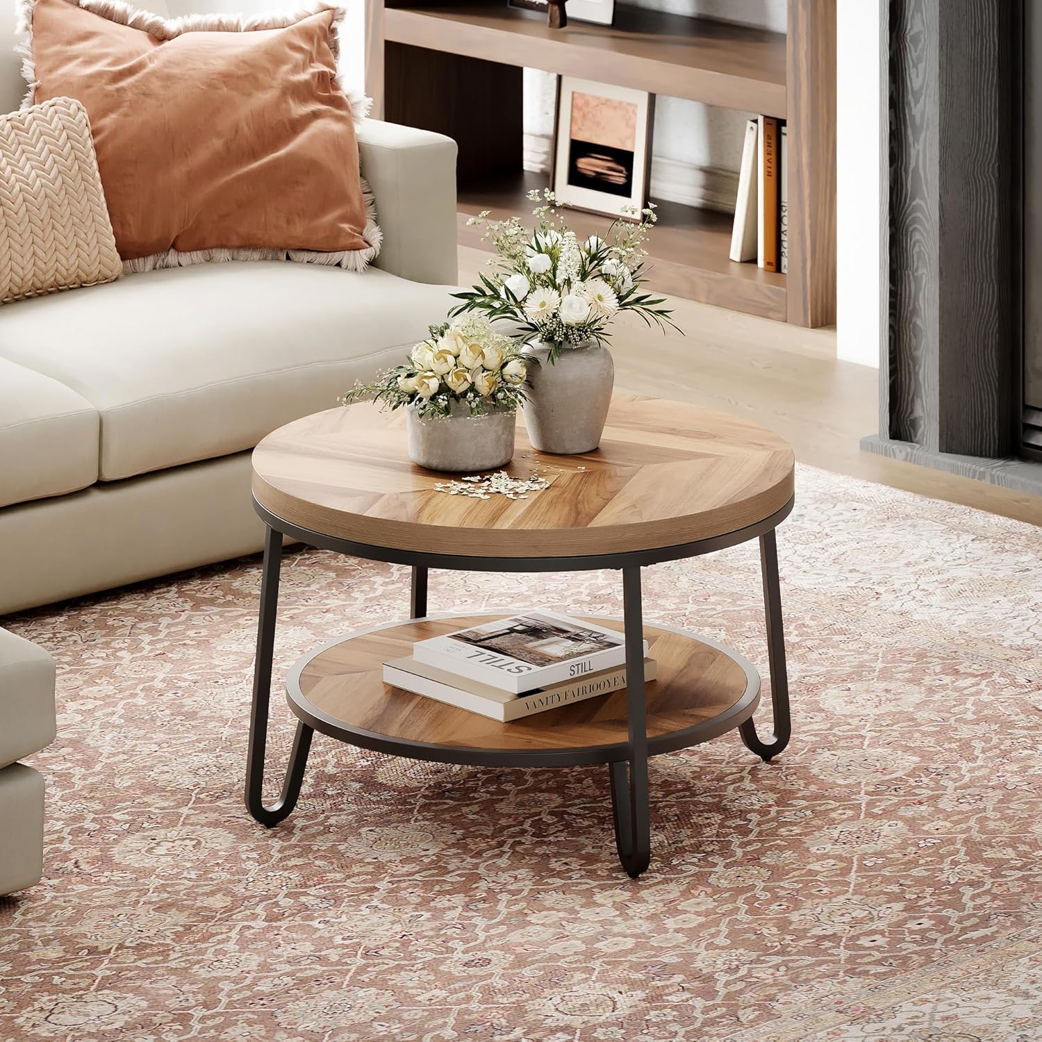 LIKEMET 32" Round Coffee Table