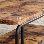 LIKEMET 47" Rounded Rectangular Coffee Table