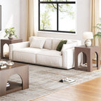 LIKEMET 19.6" Arched Wood End Table