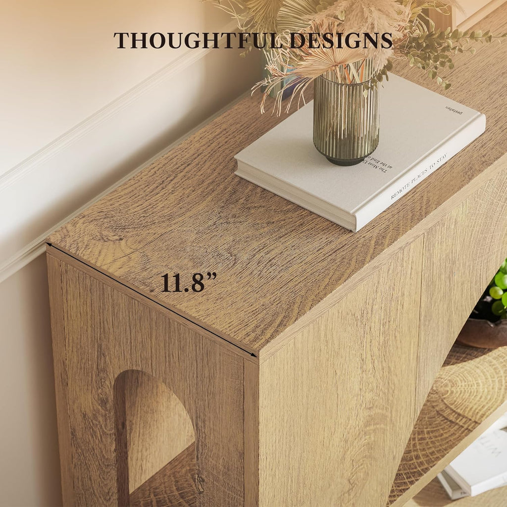 LIKEMET 55" Farmhouse Triplex Console Table